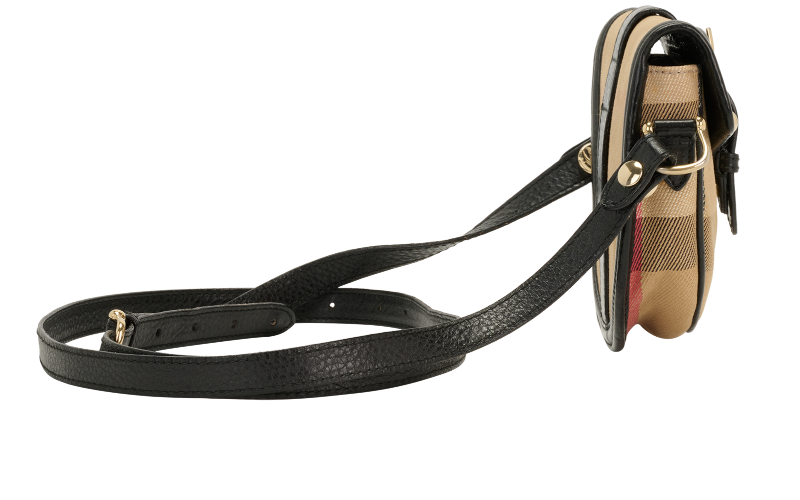 Mini Crossbody Bag, &pound;175, Handbags, Beige, Canvas, Side view